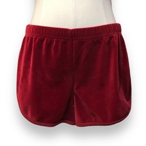 HOLLISTER Red Velvet Dolphin Hem Lounge Shorts